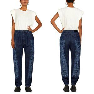 NWT New Alberta Ferretti Floral High-Rise Made In Italy Jeans Size 8